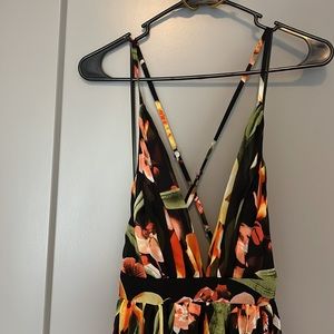 Floral strappy maxi dress